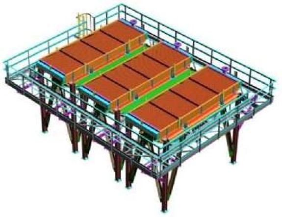 HTRI model of Air cooled heat exchanger (ACHE) with supports by express engineering solutions